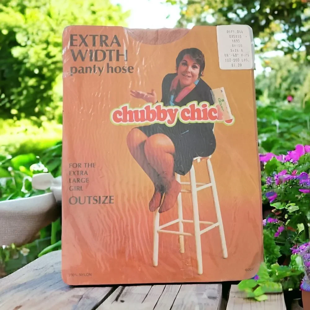 Chubby Chick Extra Width Pantyhose Beige Sz A‎ 44